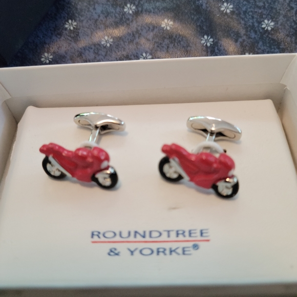 Cuff Links Red Motorcycles New But NO BOX - Picture 3 of 3